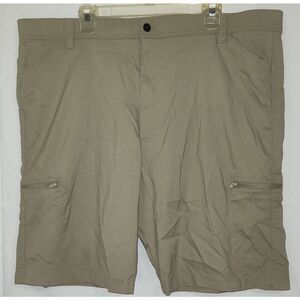 Wrangler men's size 44" waist tan shorts Zip pockets Casual Outdoor work hiking